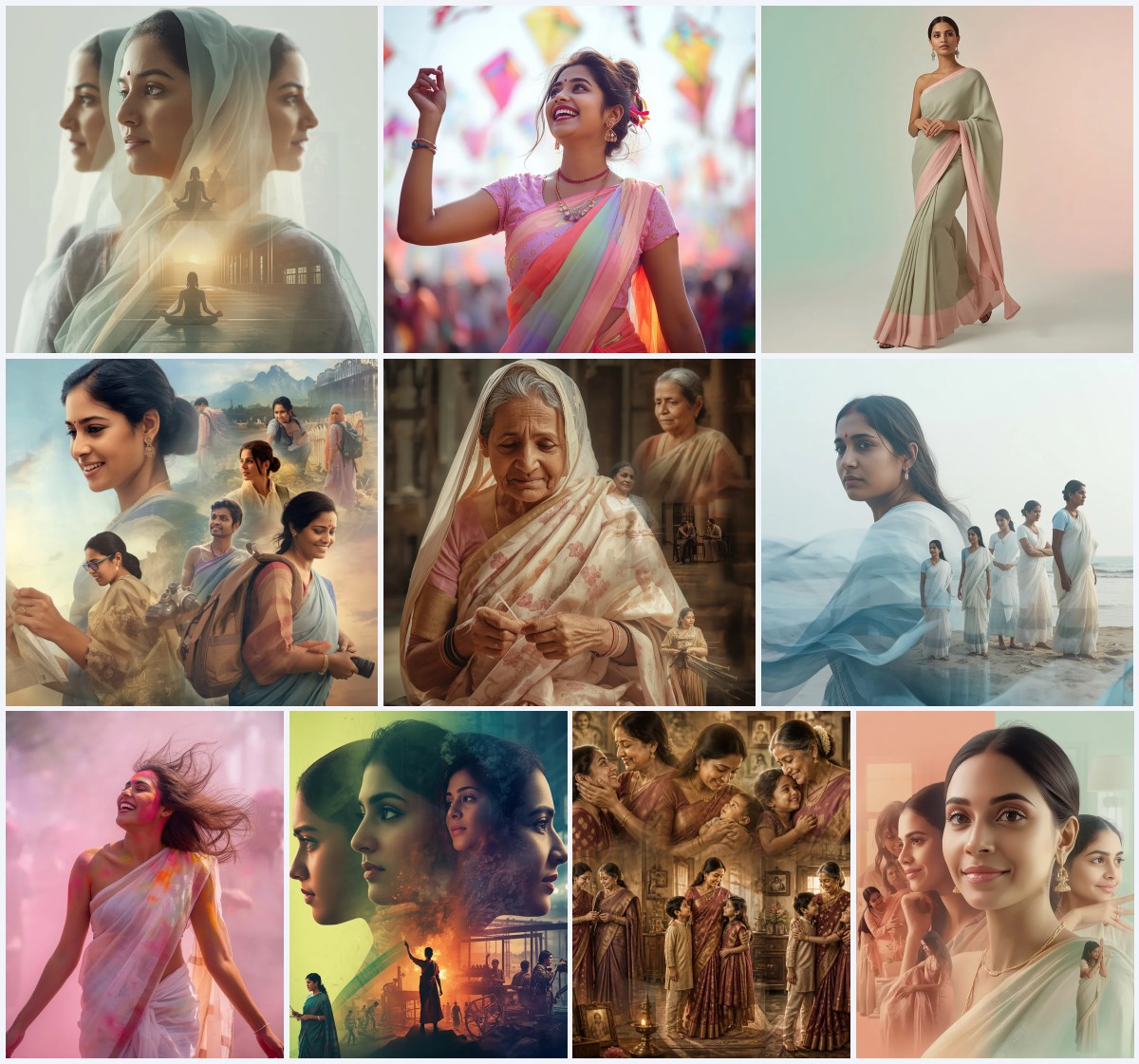 New 10 Saree for Daily Wear AI Prompts for Practical and Comfortable Styles