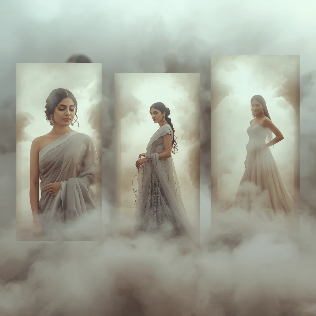 A Mystical Fog Portal Collage Framing Ethereal Indian Festive Journeys